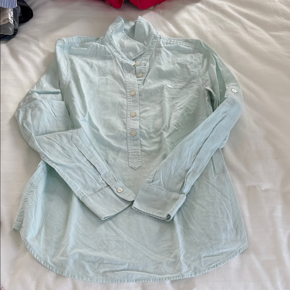 Vineyard Vines Aqua Button-Up Shirt